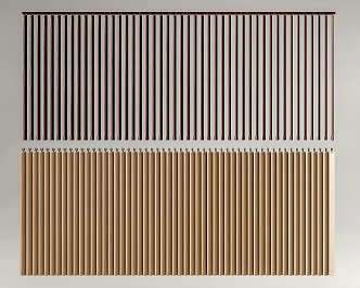 Modern Curtain Wooden Shutter Dream Curtain Vertical Shutter 3d model