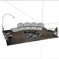 Modern Sofa Combination Sofa Coffee Table Chair 3d model