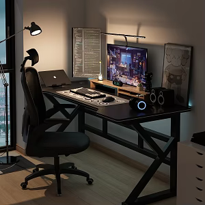 Internet Celebrity Modern Night View Desk Study Table Office Desk 3d model