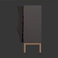 Modern Wooden Cabinet with Tree Pattern Cutout Design and Sturdy Wooden Legs