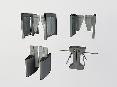 Modern gate access control subway entrance gate office access control gate 3d model