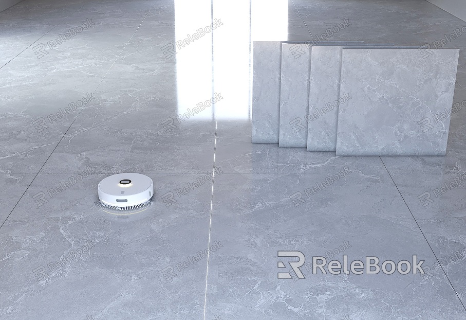 Marble Floor Tile Polished Floor Tile Floor Tile Ornaments Grey Floor Tile Sweeping Robot model