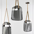 Modern Glass Pendant Lights With Wooden Cords And Unique Shape For Minimalist Interiors