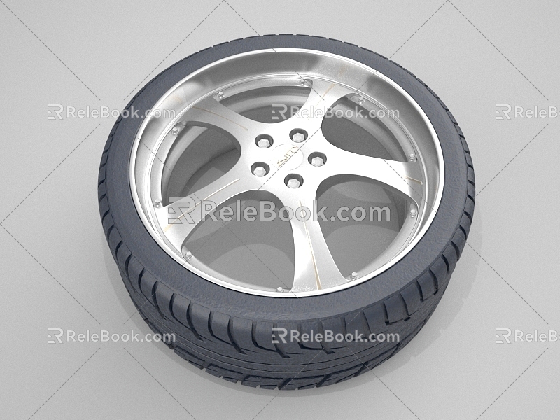 modern car accessories tire 3d model