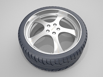 modern car accessories tire 3d model