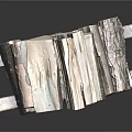 Neatly Stacked Split Wood Logs Showing Natural Texture On Wooden Base