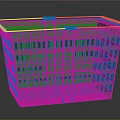 Green Plastic Storage Basket With Ventilated Design For Home Organization 3d model