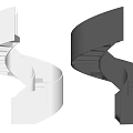 Modern revolving staircase revolving staircase home staircase escalator 3d model
