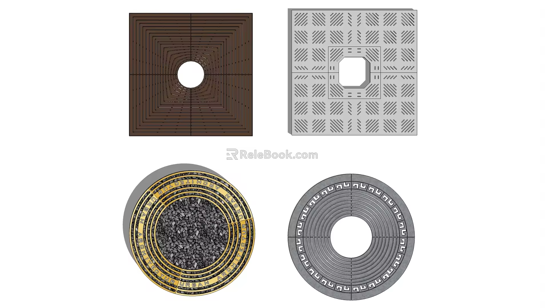 Modern Tree Pool Tree Grate 3d model