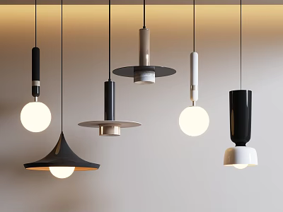 Modern Design Pendant Lights in Various Styles for Interior Decoration 3d model