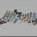 Diverse Architectural Models Featuring Modern Buildings With Various Shapes And Sizes