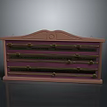 Wooden Storage Equipment With Pink Panels Multiple Compartments And Metal Fasteners