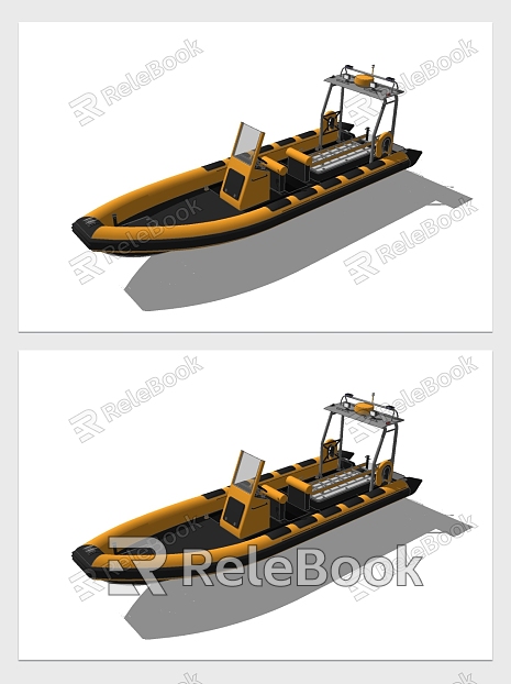 Modern Speedboat Speedboat Motorboat model