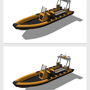 Modern Speedboat Motorboat 3d model