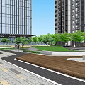 Modern High Rise Residential Buildings With Green Spaces And Contemporary Design