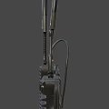 Two Black Tactical Weapon Communication Devices With Antennas And Durable Build 3d model