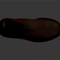 Brown Leather Chelsea Boots With Red Elastic Side And Red Textured Sole