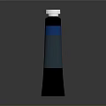 Blue Tube Container With White Cap And Blue Body On Smooth Reflective Surface