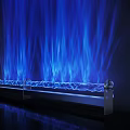 Decorative Light With Blue Flame Effect Mounted On Metal Bracket And Projected Patterns