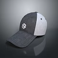 Stylish Two Tone Gray and White Baseball Cap with White Logo for Daily Use