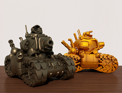 Modern toy alloy warhead tank 3d model