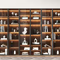 Modern bookcase combination 3d model