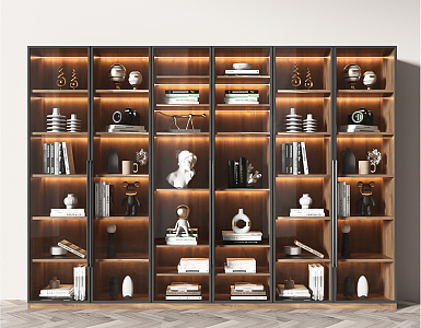 Modern bookcase combination 3d model