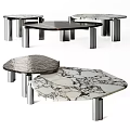 Modern Elegant Dining Table Designs With Marble Top And Metal Legs
