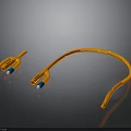 Orange Flexible Medical Tubing With Transparent Balloon Tip And Connectors