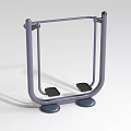 Children's Playground Purple Stomping Equipment With Blue Base And Metal Frame