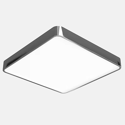 Modern Square LED Ceiling Light With Sleek Metal Frame And White Panel 3d model