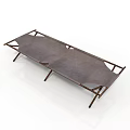 Sturdy Foldable Bed With Metal Frame And Durable Fabric Surface Design