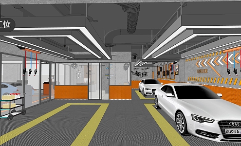 Industrial LOFT garage basement 3d model