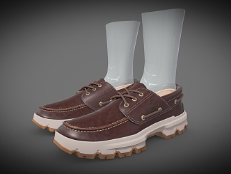 Toe Boat Shoes Canvas Shoes sneaker Men's Shoes 3d model