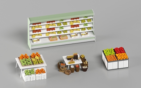 Modern Supermarket Snack House Shelf Supermarket Shelf 3d model