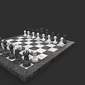 Classic Chessboard Featuring Black And White Pieces For Strategic Board Game Entertainment