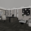 Modern Office Manager's Office 3d model