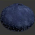 Detailed Lifelike Blue Spherical Blueberry Featuring Textured Surface With Small Protrusions