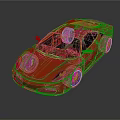 Red Sports Car With Sleek Aerodynamic Design And Glossy Exterior Finish