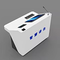 Smart Function Desk Podium with Digital Screen and Microphone for Modern Presentations 3d model