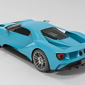 Blue Sports Car With Sleek Aerodynamic Design And Stylish Alloy Wheels