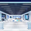 Futuristic Tech Control Center Featuring Multiple Digital Screens Interactive Consoles And Spacious Modern Design