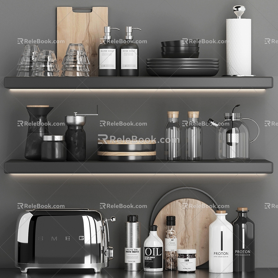 Modern Kitchen Supplies 3d model