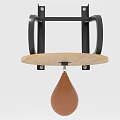 Hanging Speed Bag Sports Equipment With Wooden Platform And Metal Mount