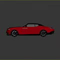 Red Sports Car With Black Roof And Modern Aerodynamic Exterior Design