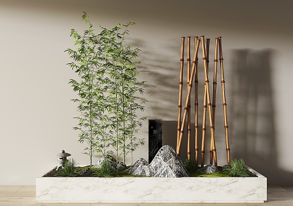 New Chinese Bamboo Combination 3d model