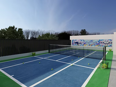 Tennis Court 3D Model 3d model