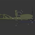 Two Green Tactical Crossbow Weapons With Modern Design Features 3d model