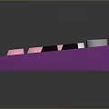 Modern Custom Color Keyboard With Purple Pink White Gray Accents And Blue Backlight