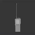White Military Weapon Communication Device with Long Antenna Multiple Ports and Ventilation Holes